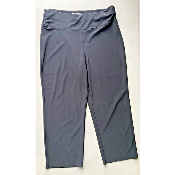 White House Black Market Crop Pants Womens Small NEW Black Pull On Soft Stretch - Picture 4 of 9